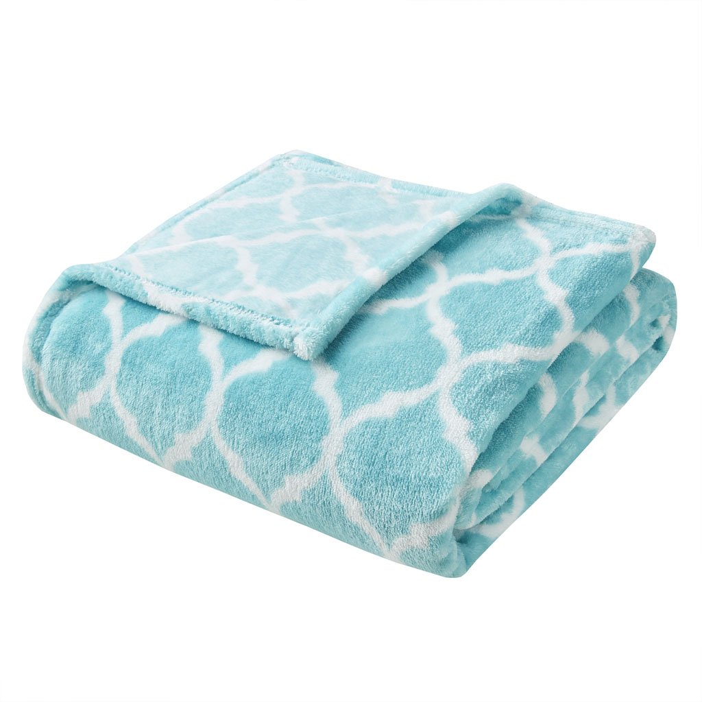 Gracie Mills Graig Modern Ogee Print Microlight Oversized Plush Throw Blanket - GRACE-6326 Image 1