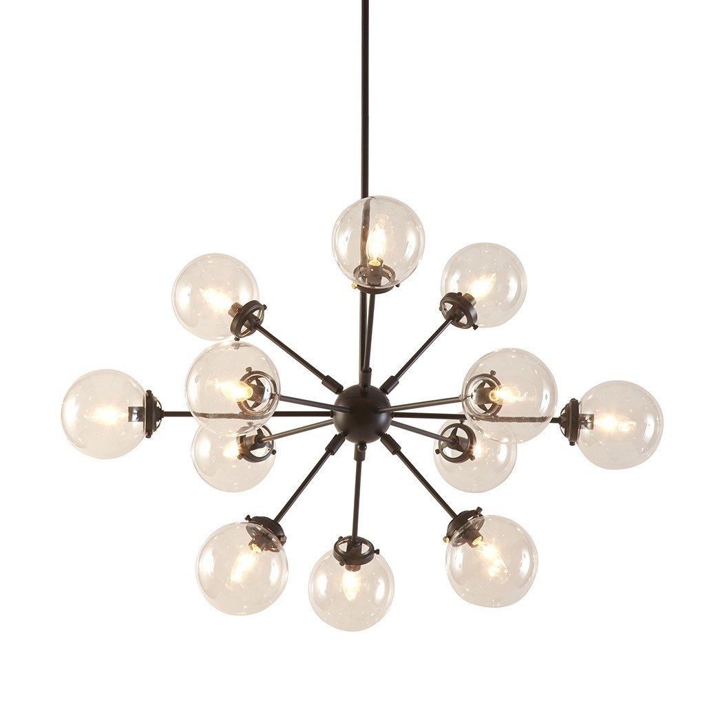 Gracie Mills Valdes Modern Elegance 12-Light Chandelier with Oversized Globe Bulbs - GRACE-6431 Image 1