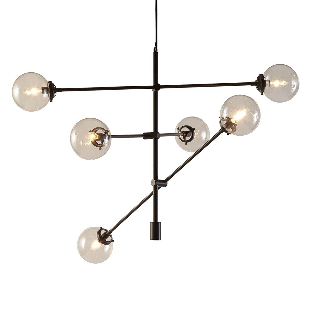 Gracie Mills Lorena 6-Globe Light Architectural Metal Chandelier - GRACE-6432 Image 1