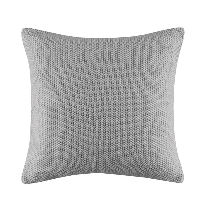 Gracie Mills Lessie Solid Knit Square Pillow Cover - GRACE-6478 Image 1