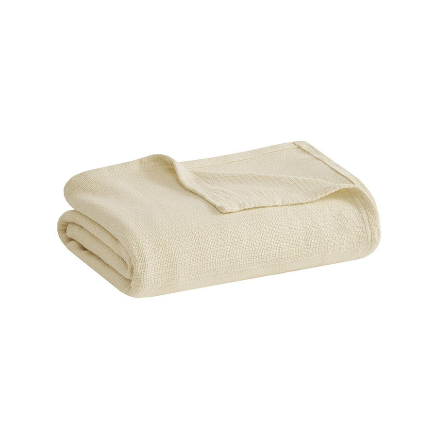 Gracie Mills Lightweight Basketweave Cotton Blanket 250 GSM GRACE-6495 Image 1