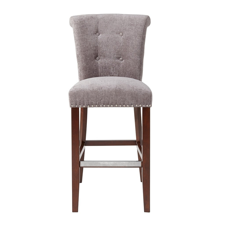 Gracie Mills Rafael 30-Inch Roll Back Button Tufted Bar Stool - GRACE-6929 Image 1