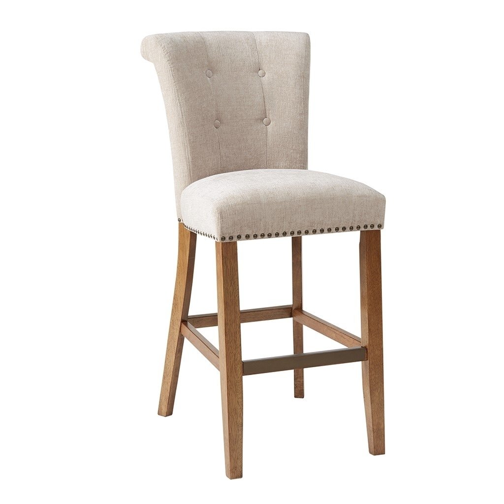 Gracie Mills Rafael 30-Inch Roll Back Button Tufted Bar Stool - GRACE-6929 Image 3