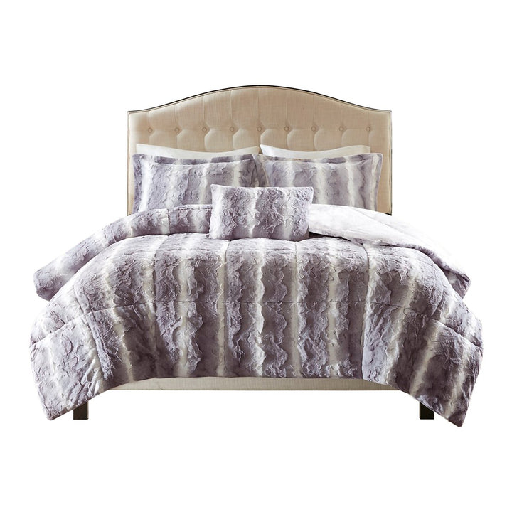 Gracie Mills Shawn 4-Peice Soft Faux faux to Mink Comforter Set - GRACE-7086 Image 1