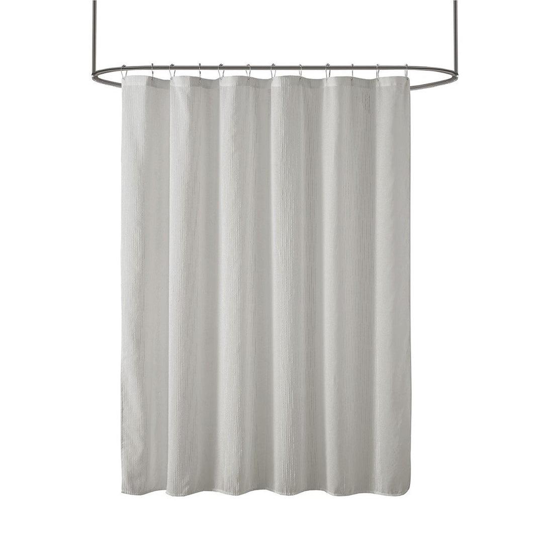 Gracie Mills Myra Solid Striped Sheer Shower Curtain - GRACE-7671 Image 3