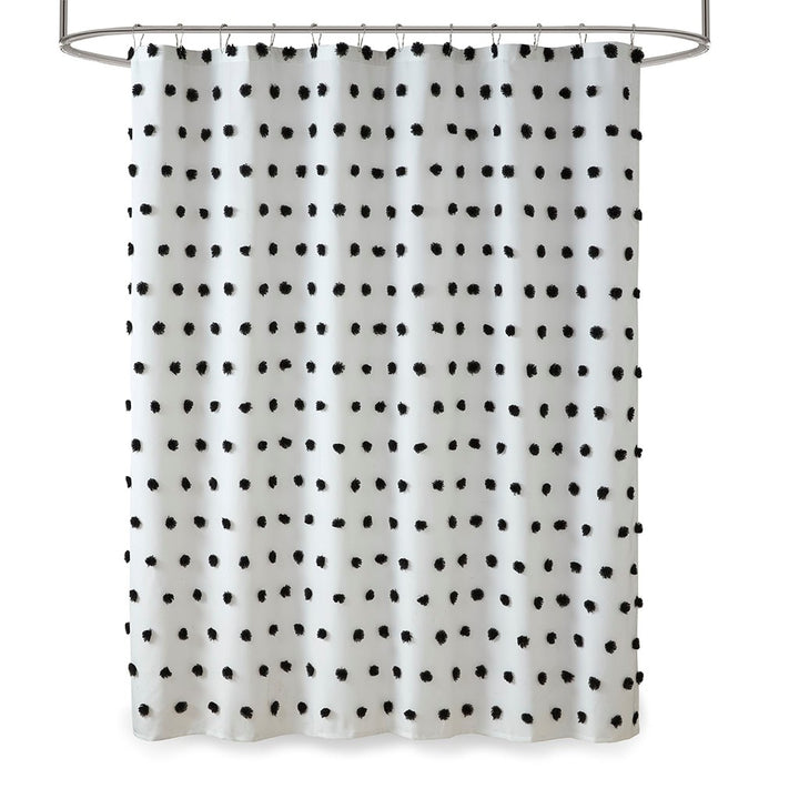 Gracie Mills Albert Polka Dots Casual Shower Curtain with All over pom pom - GRACE-7666 Image 3
