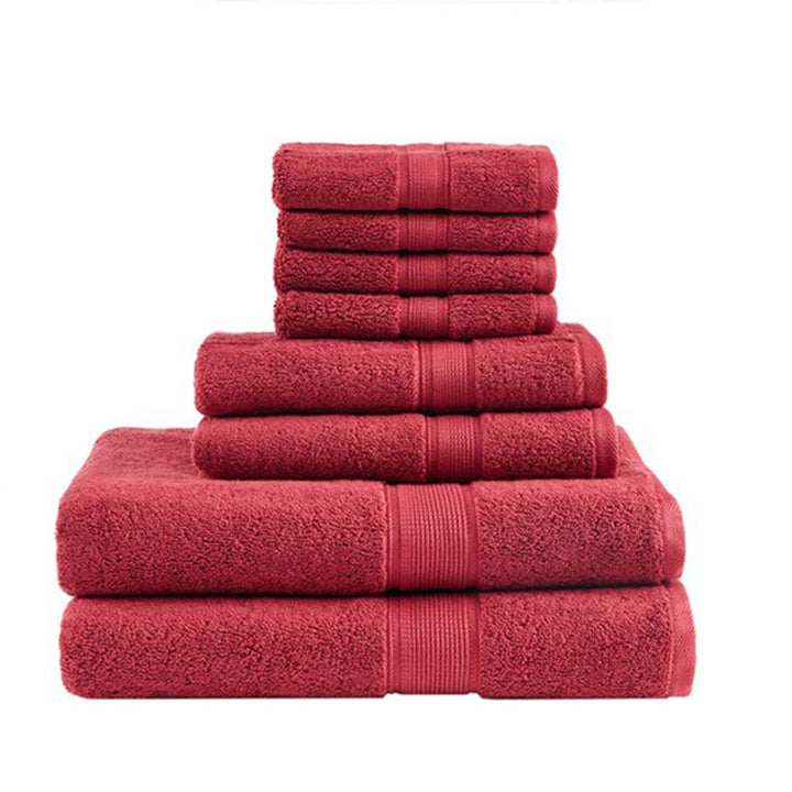 Gracie Mills Eulalia 800 GSM Cotton 8-Piece Towel Set Antimicrobial Gray GRACE-7703 Image 1