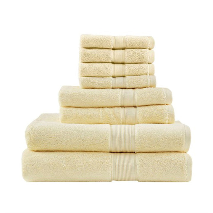 Gracie Mills Eulalia 800 GSM Cotton 8-Piece Towel Set Antimicrobial Gray GRACE-7703 Image 1