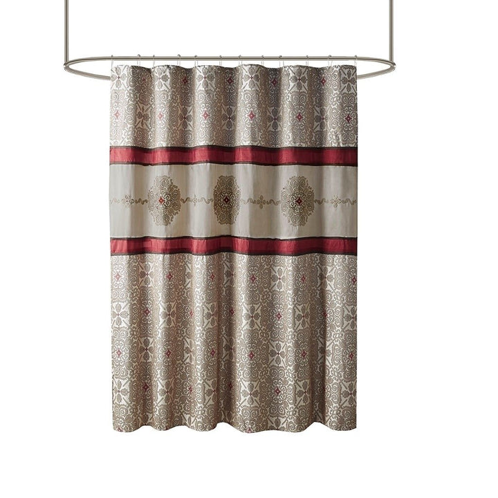 Gracie Mills Kurtis Medallion Jacquard Embroidered Shower Curtain - GRACE-7786 Image 1