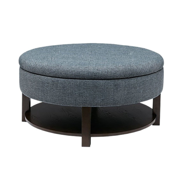 Gracie Mills Alexandra Luxe Circular Storage Ottoman - GRACE-7991 Image 1