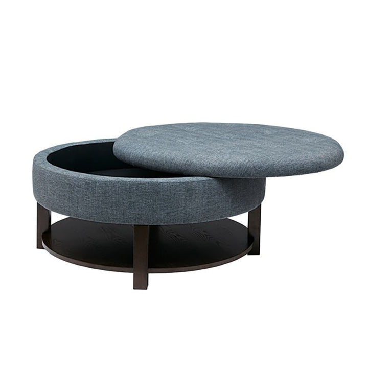 Gracie Mills Alexandra Luxe Circular Storage Ottoman - GRACE-7991 Image 2