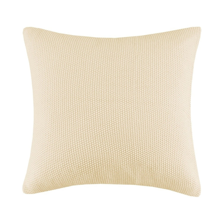 Gracie Mills Lessie Solid Acrylic Knit Euro Pillow Cover - GRACE-8026 Image 1