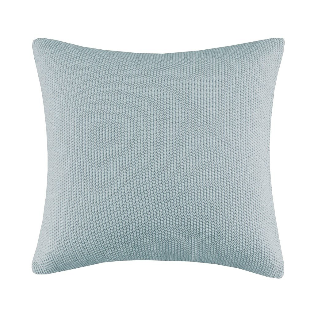 Gracie Mills Lessie Solid Acrylic Knit Euro Pillow Cover - GRACE-8026 Image 2