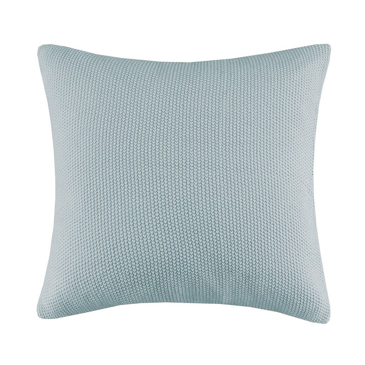 Gracie Mills Lessie Solid Acrylic Knit Euro Pillow Cover - GRACE-8026 Image 1