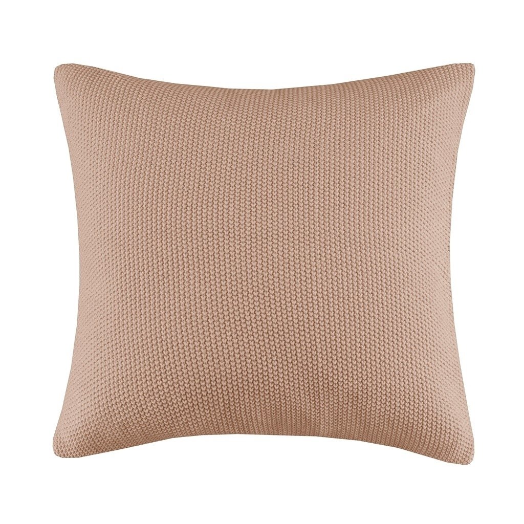 Gracie Mills Lessie Solid Acrylic Knit Euro Pillow Cover - GRACE-8026 Image 1