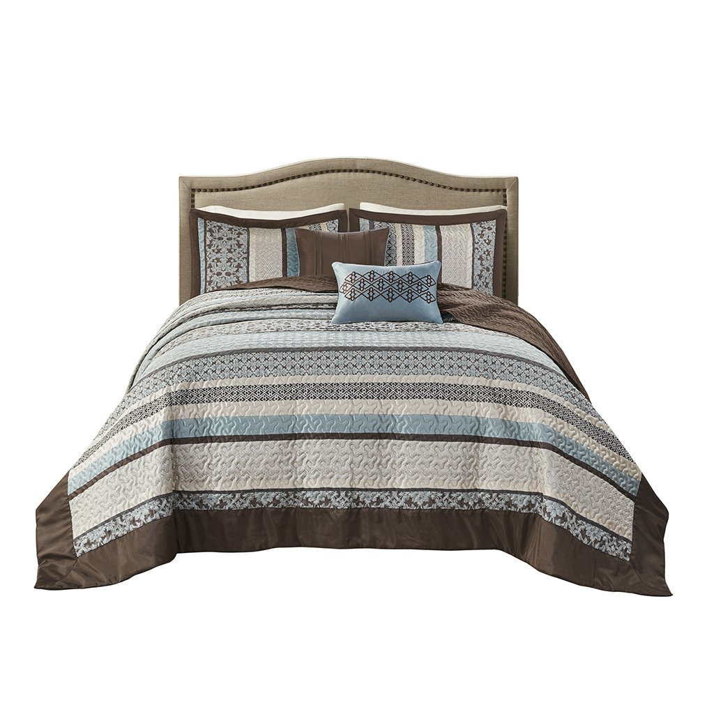 Gracie Mills Irmgard 5-Piece Reversible Jacquard Bedspread Set - GRACE-8387 Image 1