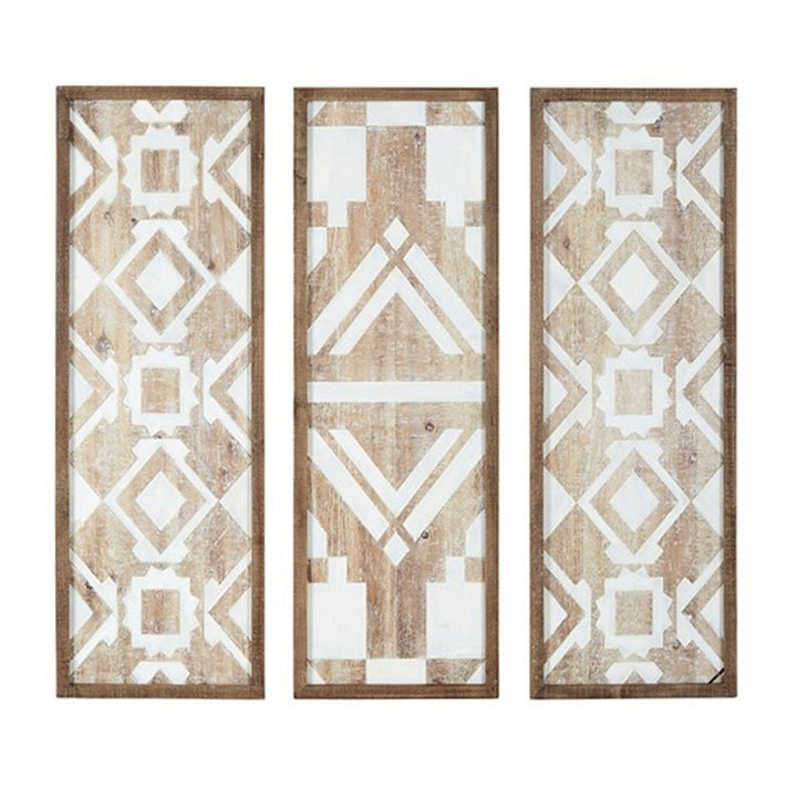 Gracie Mills Keene 3-Piece Wood Geometric Wall Art Set - GRACE-8739 Image 1