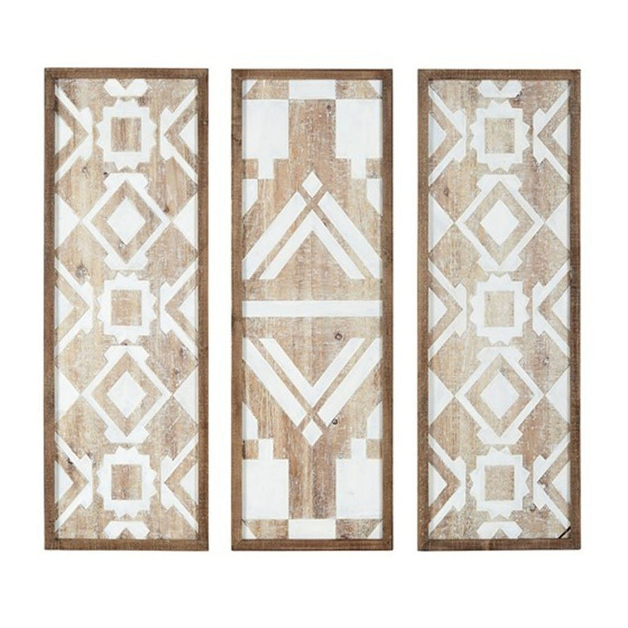 Gracie Mills Keene 3-Piece Wood Geometric Wall Art Set - GRACE-8739 Image 1