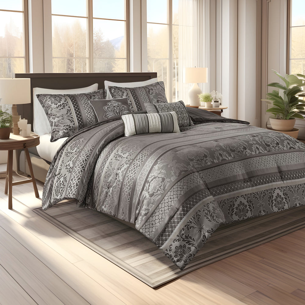 Gracie Mills Bruce 7-Piece Jacquard Comforter Set - GRACE-8746 Image 2