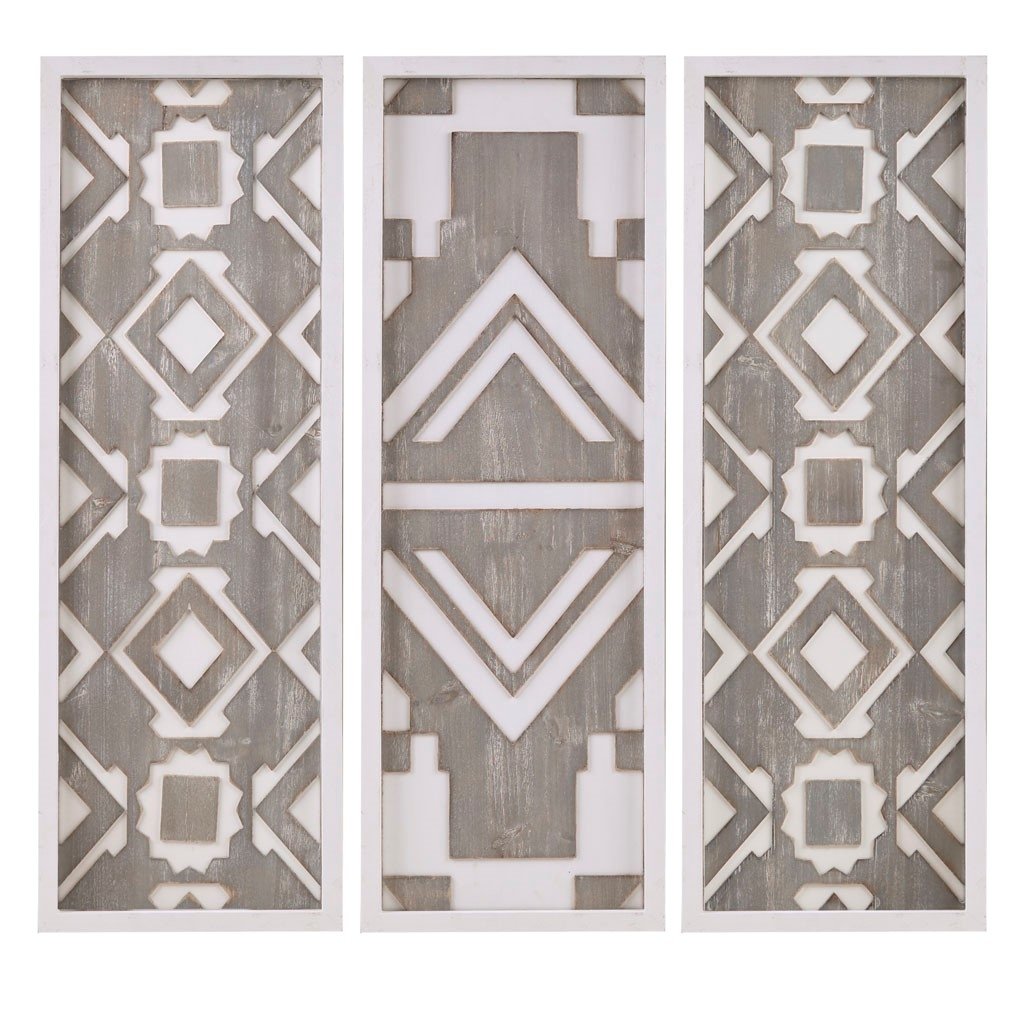 Gracie Mills Keene 3-Piece Wood Geometric Wall Art Set - GRACE-8739 Image 3