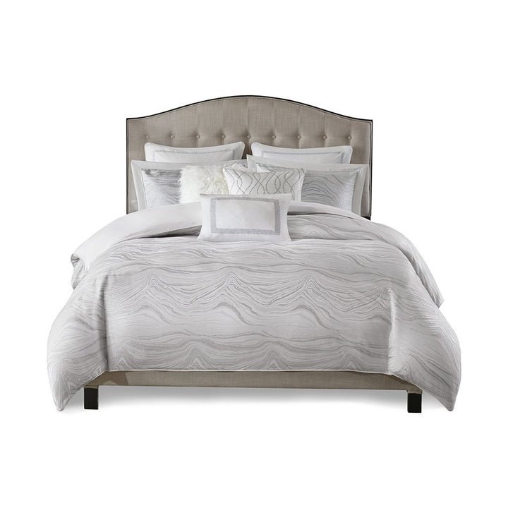 Gracie Mills Metallic Jacquard Comforter Set King GRACE-9108 Modern Design Image 1