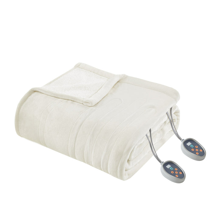 Gracie Mills Trevor Soft Plush Reverses to Berber Heated Blanket - GRACE-9143 Image 3