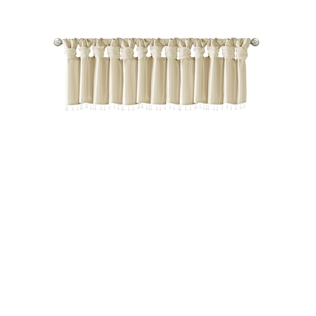 Gracie Mills Elroy Lightweight Beaded Faux Silk Valance - GRACE-9134 Image 1