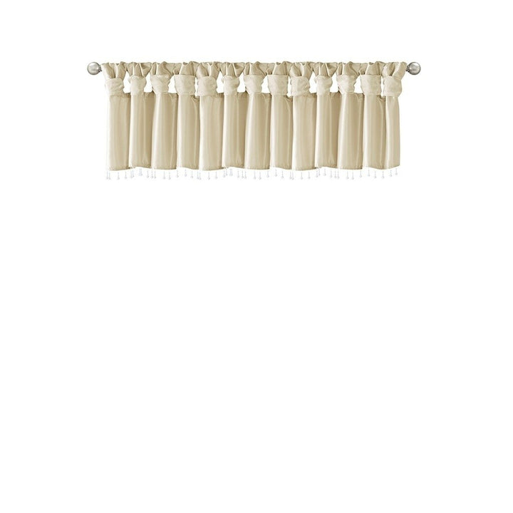 Gracie Mills Elroy Lightweight Beaded Faux Silk Valance - GRACE-9134 Image 1