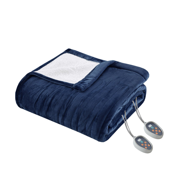 Gracie Mills Trevor Soft Plush Reverses to Berber Heated Blanket - GRACE-9143 Image 6