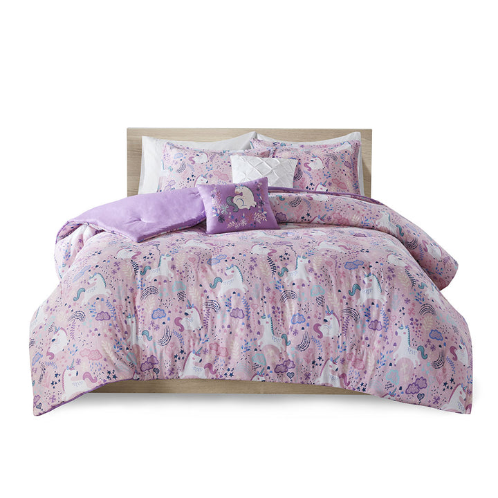 Gracie Mills Glenda Magical Unicorn Dreams Cotton Comforter Set - GRACE-9201 Image 1
