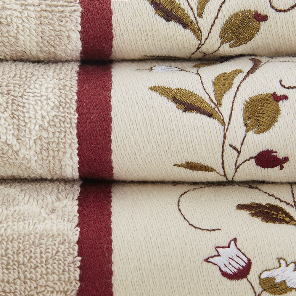 Gracie Mills Rogelio 6-Piece Floral Embroidered Cotton Jacquard Towel Set - GRACE-9604 Image 2