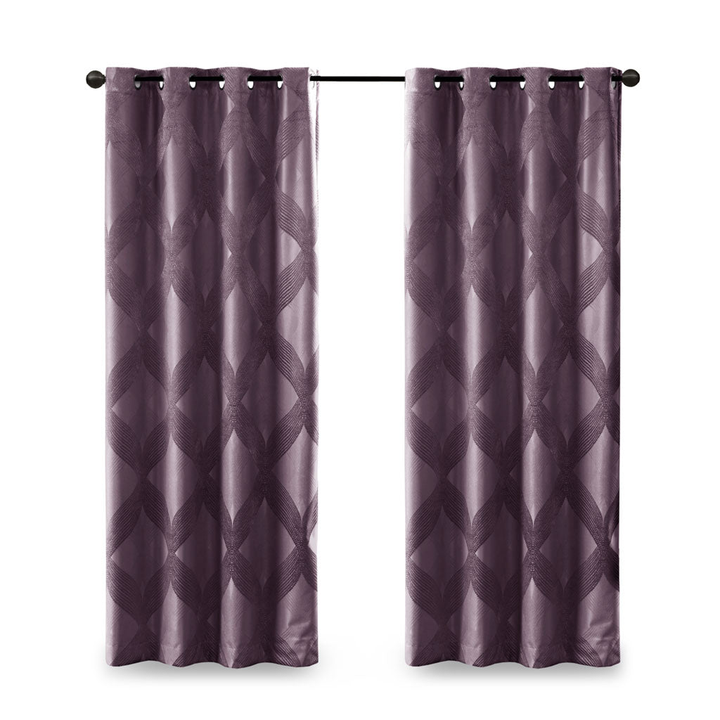 Gracie Mills Eirian Ogee Knitted Jacquard Total Blackout Curtain Panel - GRACE-9806 Image 3