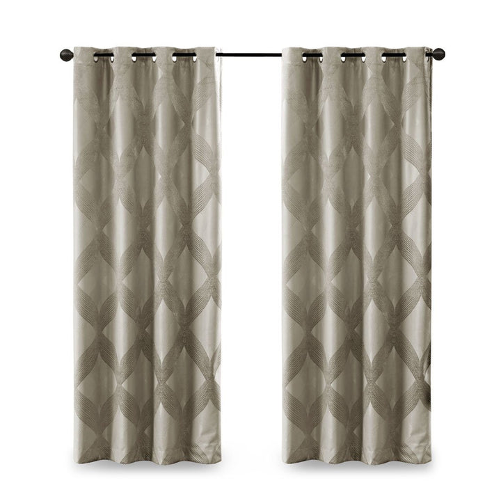Gracie Mills Eirian Ogee Knitted Jacquard Total Blackout Curtain Panel - GRACE-9806 Image 5