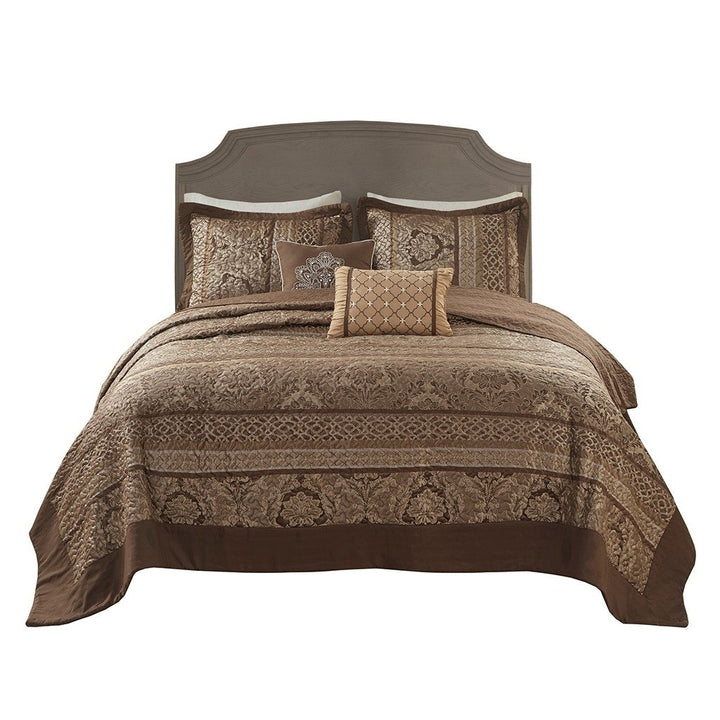 Gracie Mills Bruce 5-Piece Reversible Jacquard Bedspread Set - GRACE-9815 Image 1