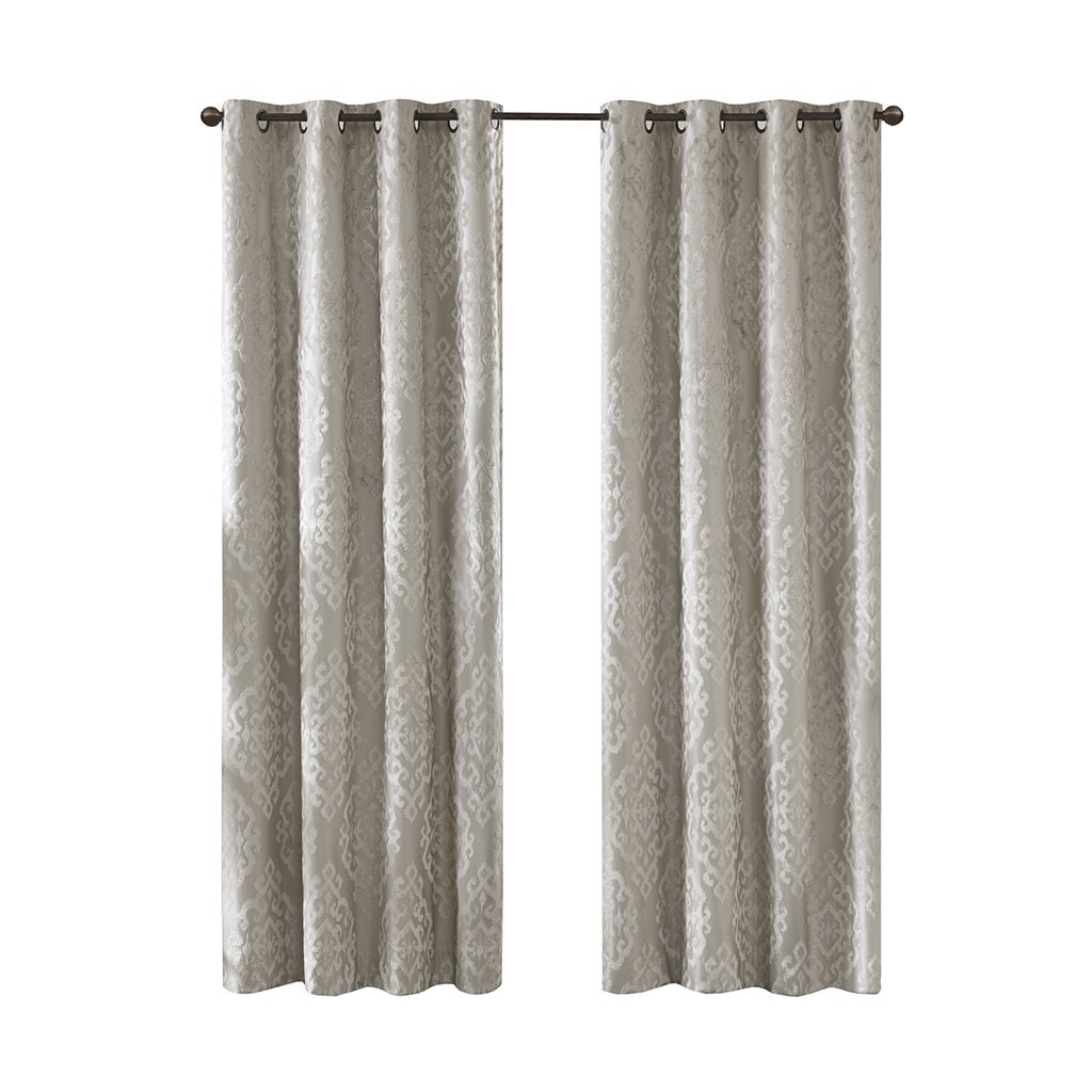 Gracie Mills Cyra Damask Total blackout grommet top curtain panel - GRACE-9809 Image 3