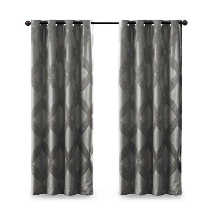 Gracie Mills Eirian Ogee Knitted Jacquard Total Blackout Curtain Panel - GRACE-9806 Image 6