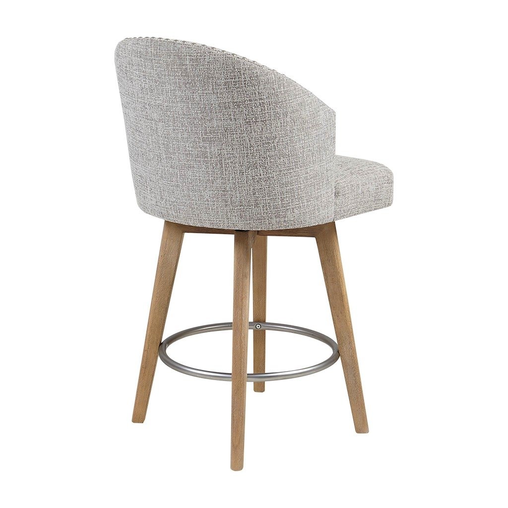 Gracie Mills Esta 360  Swivel Elegance Upholstered Counter Stool - 26" Height - GRACE-9977 Image 3