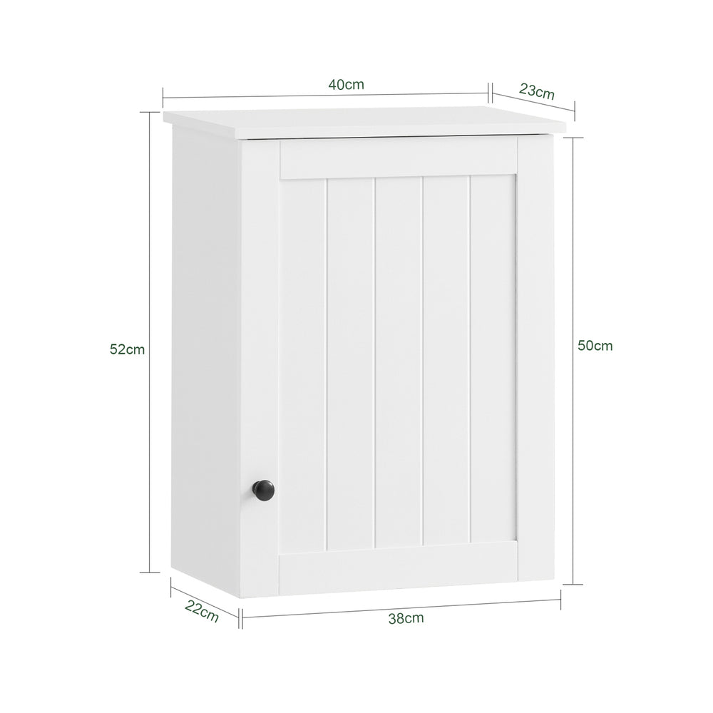 Haotian BZR19-W, Wall Bathroom Cabinet With 1 Door and 1 Removable Shelf Image 2