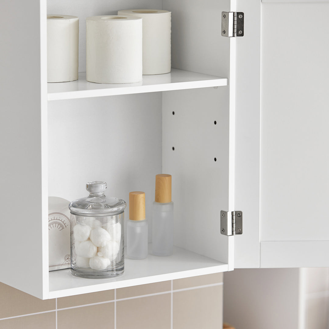 Haotian BZR19-W, Wall Bathroom Cabinet With 1 Door and 1 Removable Shelf Image 3