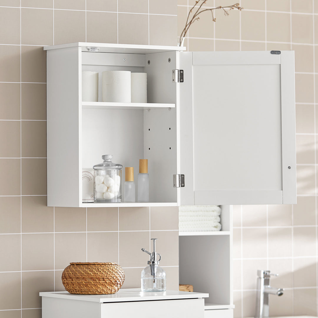 Haotian BZR19-W, Wall Bathroom Cabinet With 1 Door and 1 Removable Shelf Image 6