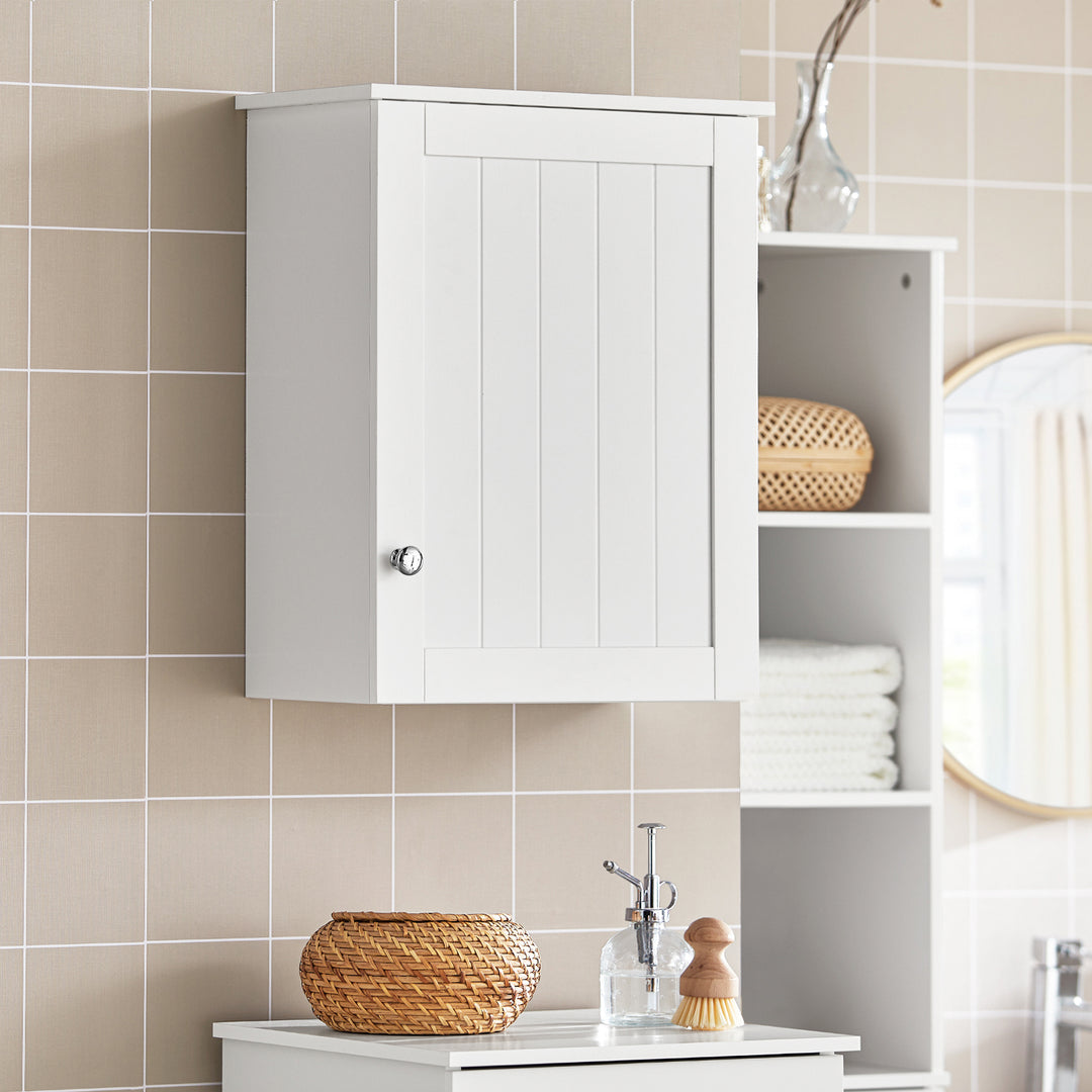 Haotian BZR19-W, Wall Bathroom Cabinet With 1 Door and 1 Removable Shelf Image 7