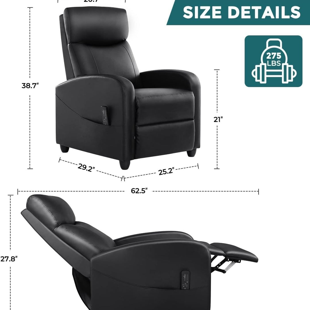 Recliner Chair for Adults, Massage Reclining Chair for Living Room, Adjustable Modern Recliners Chair, Home Theater Image 4