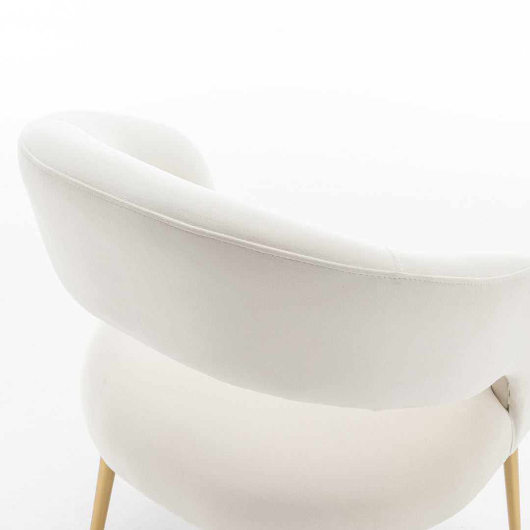 SEYNAR Mid Century Modern Velvet Upolstered Open-Back Dining Chair Set of 4 Image 10