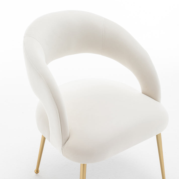 SEYNAR Mid Century Modern Velvet Upolstered Open-Back Dining Chair Set of 6 Image 8