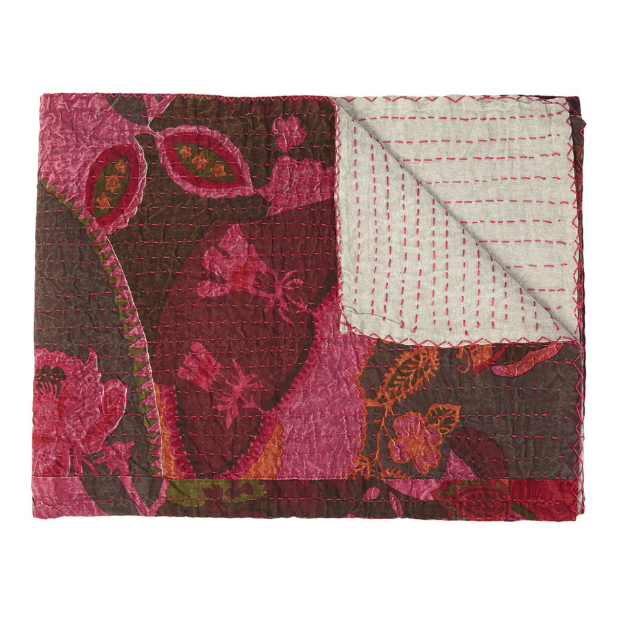 Taj Hotel  Kantha Cotton Throw  50"x70"  2 Image 1