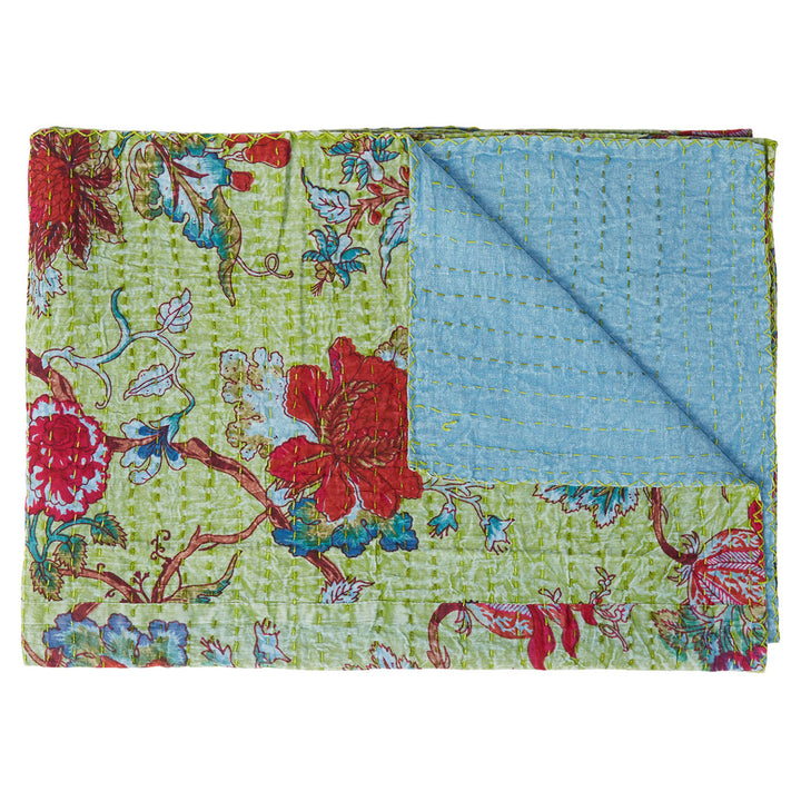 Taj Hotel  Kantha Cotton Throw  50"x70"  5 Image 1