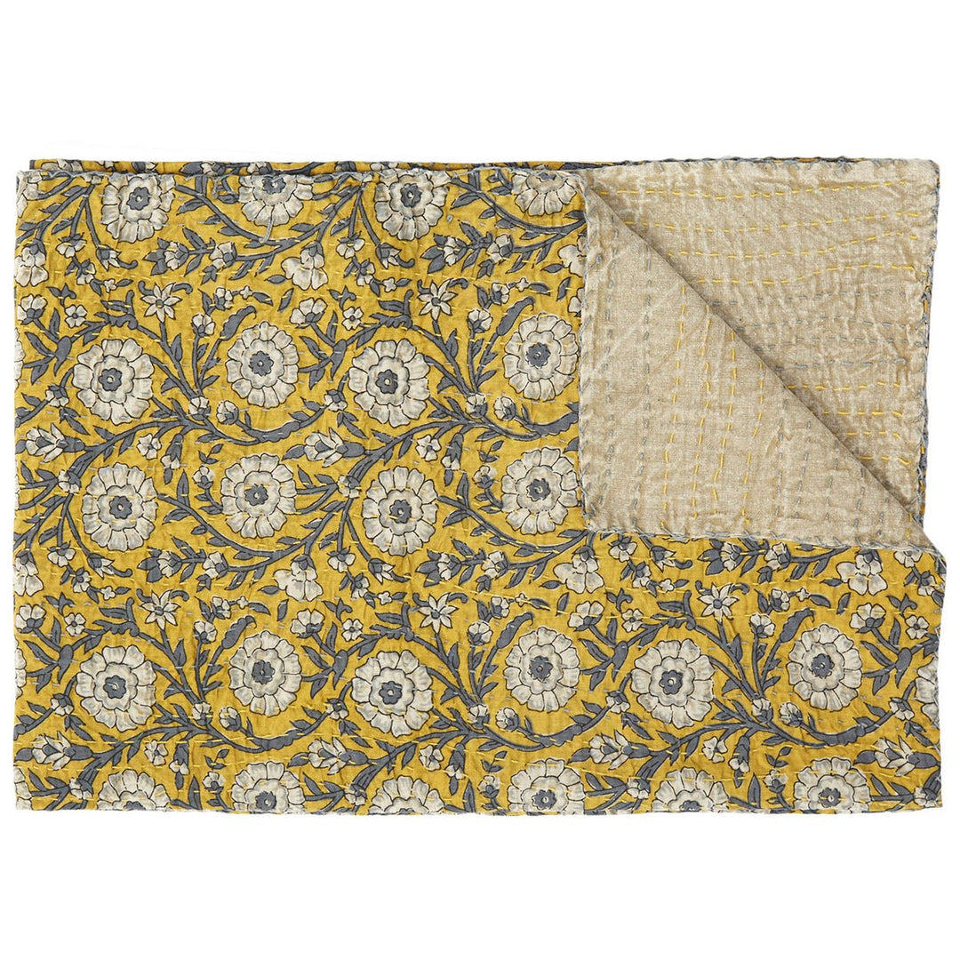 Taj Hotel  Kantha Cotton Throw  50"x70"  10 Image 1