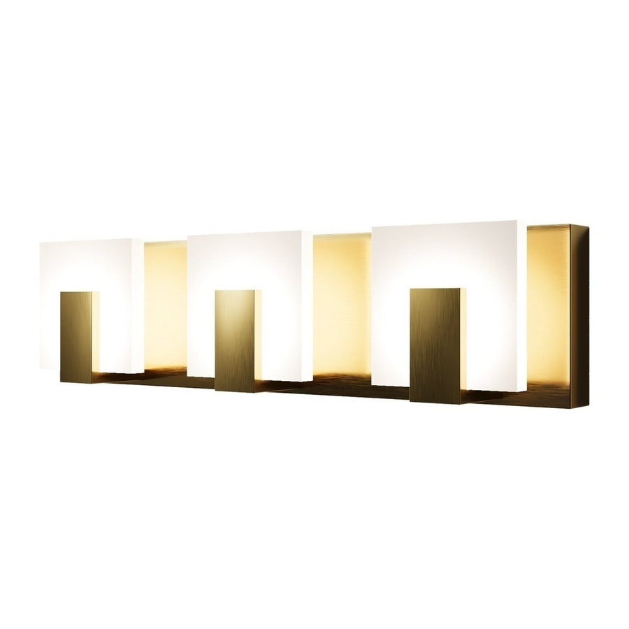 ExBrite 20 Inch Gold LED Vanity Lights Modern Bathroom Wall Fixture 3 Lights Image 1