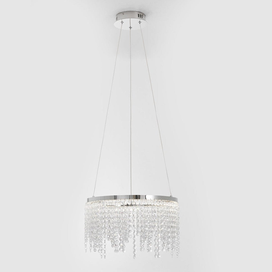 ExBrite Fancy hanging ceiling lamps,Modern Pendant Light,Crystal Chandelier,Height Adjustable,Dining Room Image 9