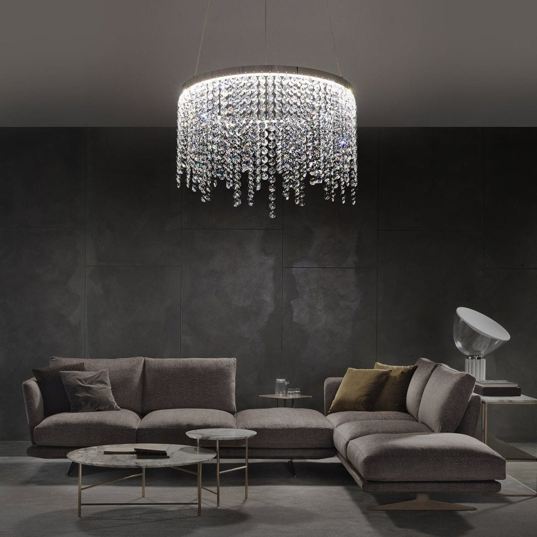 ExBrite Fancy hanging ceiling lamps,Modern Pendant Light,Crystal Chandelier,Height Adjustable,Dining Room Image 10